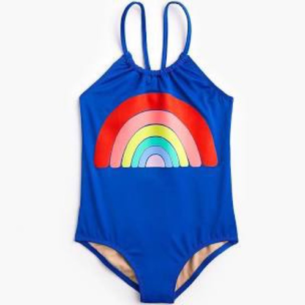 🦋3/$20 Crewcuts Toddler Baby One Piece Retro Swimsuit Size 2
